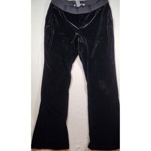 Max Studio Woman Black Velvet Flare Leg Pants Plus Size 1X Elastic Waist‎